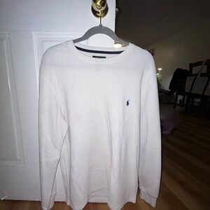 Polo by Ralph Lauren White Waffle Shirt Long Sleeve